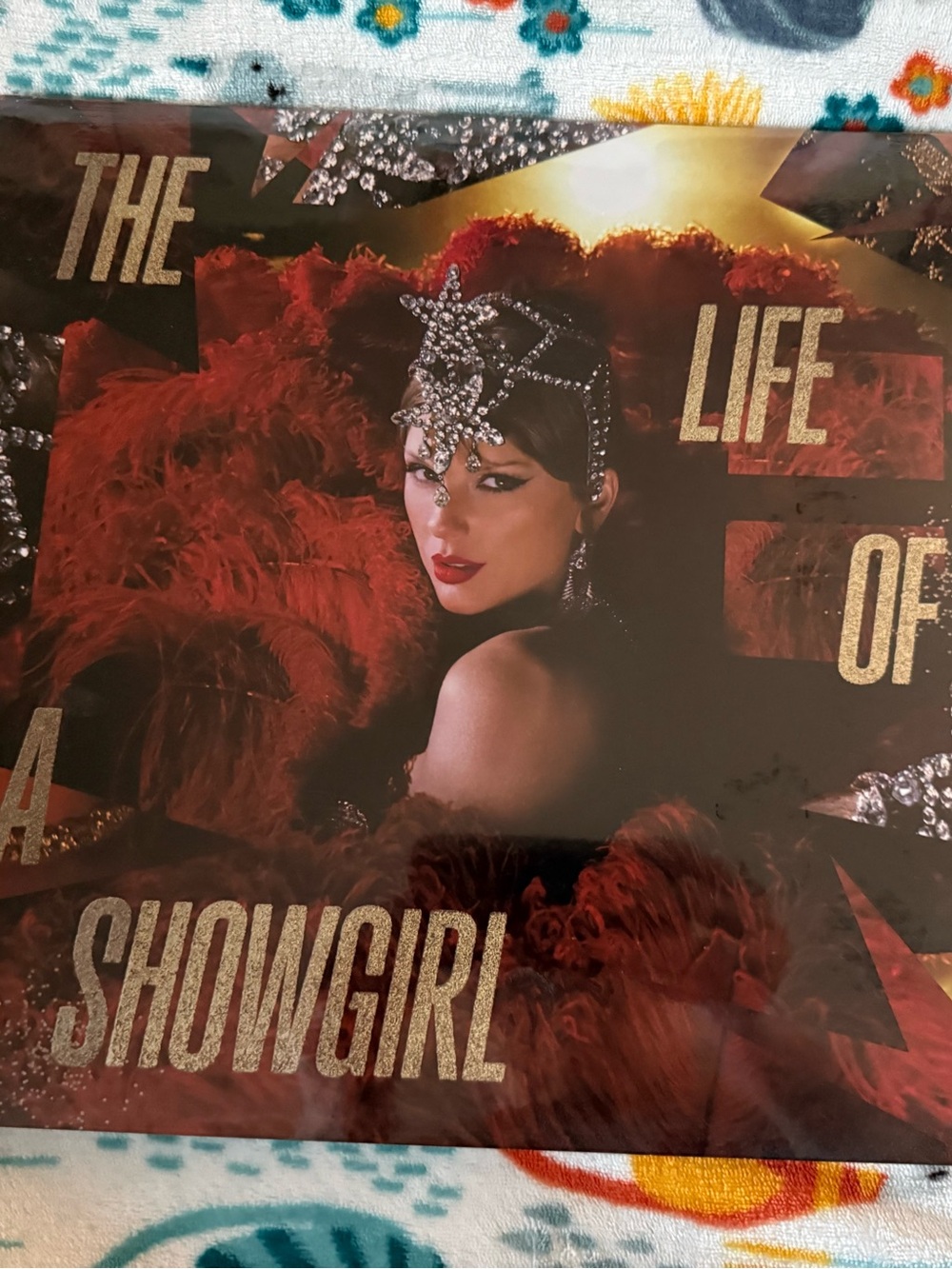 Taylor Swift Showgirl Wall Art Print in Red and Black - Limited Edition Vinyl